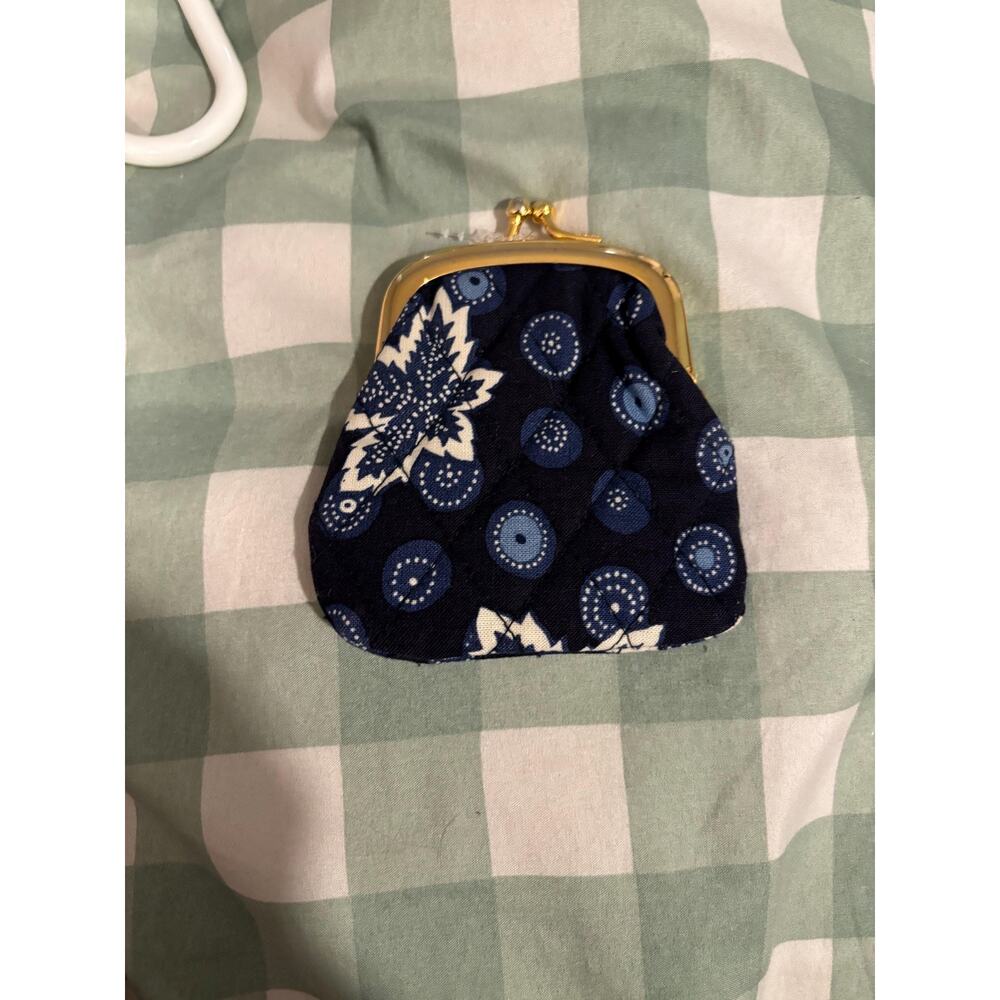Retired and Vintage Vera Bradley Blue Coin Kiss Lock Coin Purse